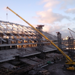 120 ton demag working on the new Aviva stadium