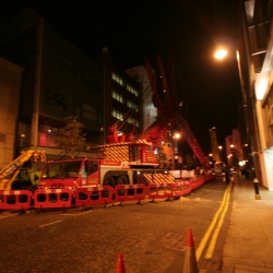 350 ton crane working in Belfast 